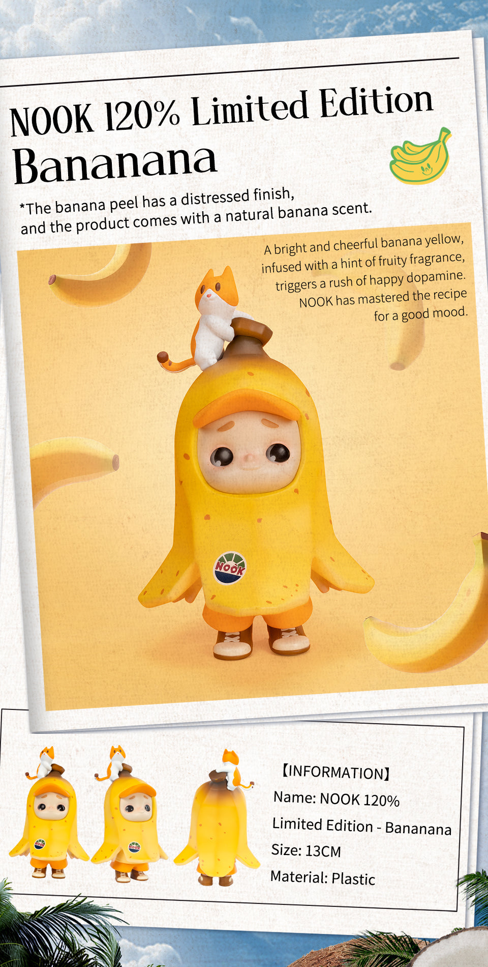 NOOK - BANANANA 120% LIMITED EDITION - Mô hình Art Toy Cao Cấp - 52TOYS