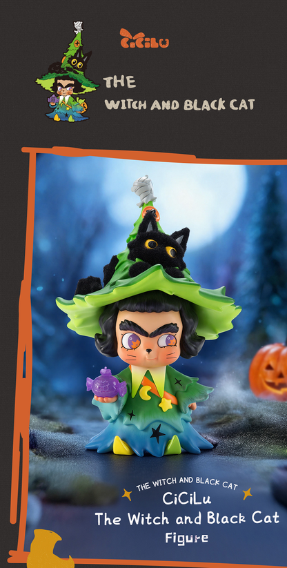 CICILU - THE WITCH AND BLACK CAT FIGURE - Mô hình nghệ thuật chính hãng - 52TOYS