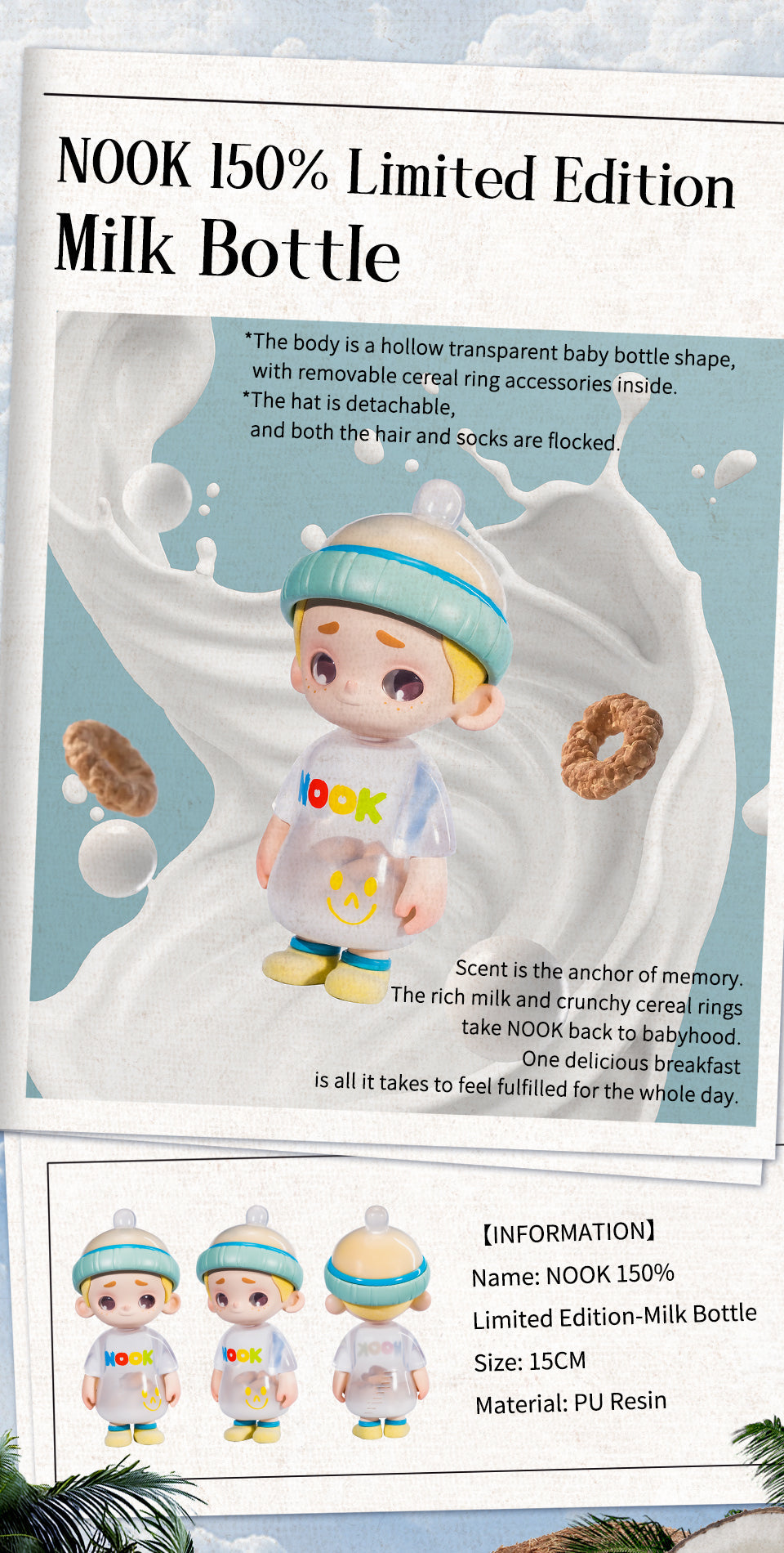 NOOK - MILK BOTTLE 150% LIMITED EDITION - Mô hình Art Toy cao cấp - 52TOYS