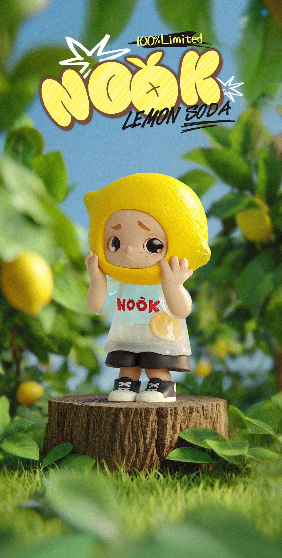 NOOK - LEMON SODA 100% LIMITED EDITION - Mô Hình Art Toy Figure - 52TOYS