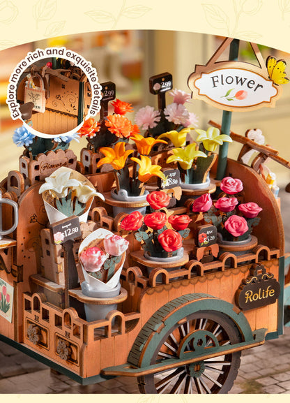 Rolife 3D Wooden Puzzle - Bloosom Cart TGS03 - Mô hình gỗ 3D xe hoa cổ điển - Rolife