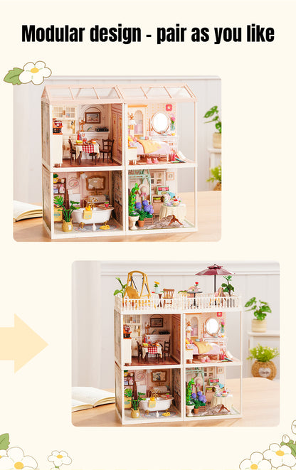 Rolife Super Creator 4-in-1 DIY House - Four Grid Display Layout - Mô hình nhà búp bê lắp ráp - Rolife