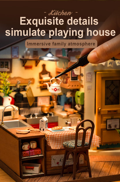 Rolife DIY Miniature House - Cozy Kitchen DG159 - Mô hình nhà gỗ tí hon DIY - Rolife DG159