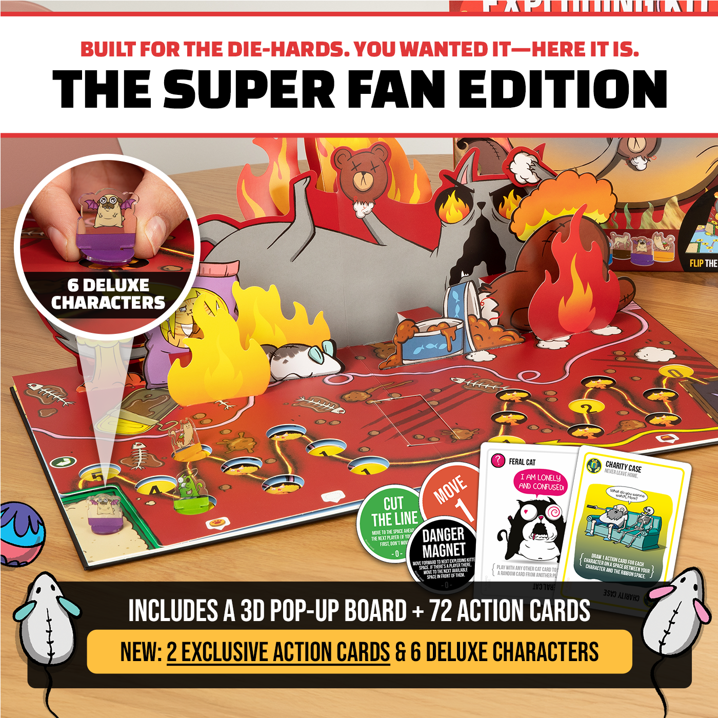 Exploding Kittens: The Board Game (Super Fan Edition) - Board Game Tiệc Tùng Chiến Thuật - Exploding Kittens