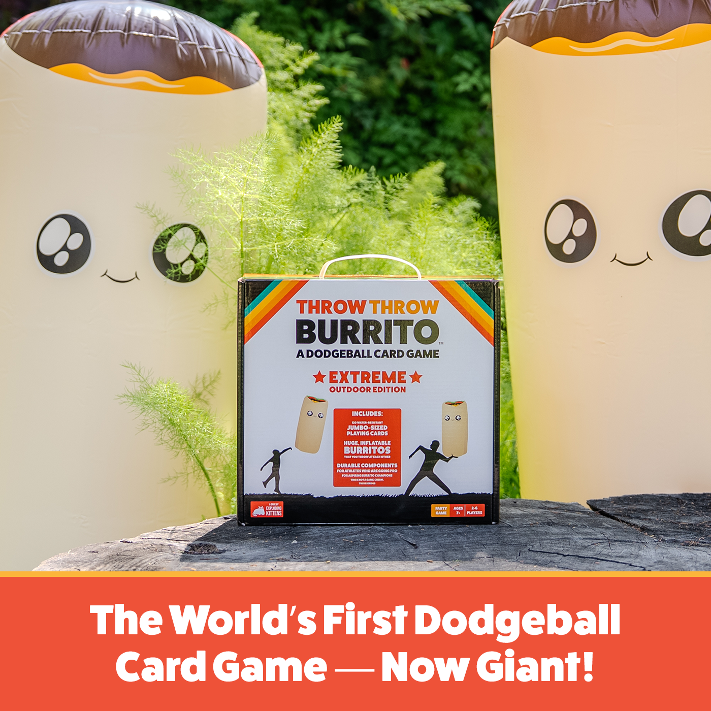 Throw Throw Burrito: Extreme Outdoor Edition - Board game ném bóng né ngoài trời - Exploding Kittens