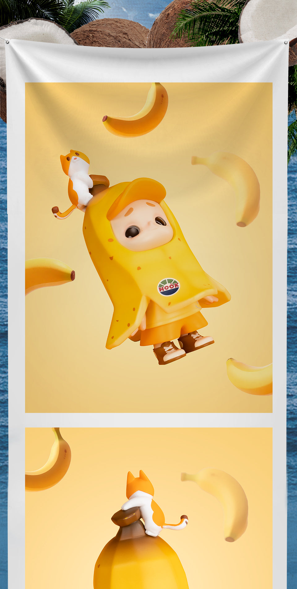 NOOK - BANANANA 120% LIMITED EDITION - Mô hình Art Toy Cao Cấp - 52TOYS