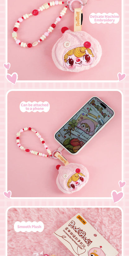 POUKA CHILDHOOD BUTTON PHONE CHARM - Móc treo điện thoại Art Toy Blind Box - 52TOYS