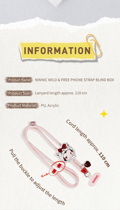 NINNIC WILD & FREE PHONE STRAP BLIND BOX - Dây Đeo Điện Thoại Blind Box - 52TOYS