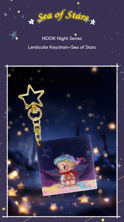 NOOK NIGHT SERIES LENTICULAR KEYCHAIN - SEA OF STARS - Móc khóa hiệu ứng 3D thấu kính - 52TOYS