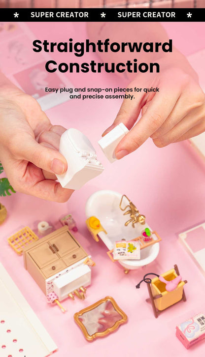 Rolife Pop Bubble Bathroom DW014B - Mô hình nhà tắm tí hon - Rolife