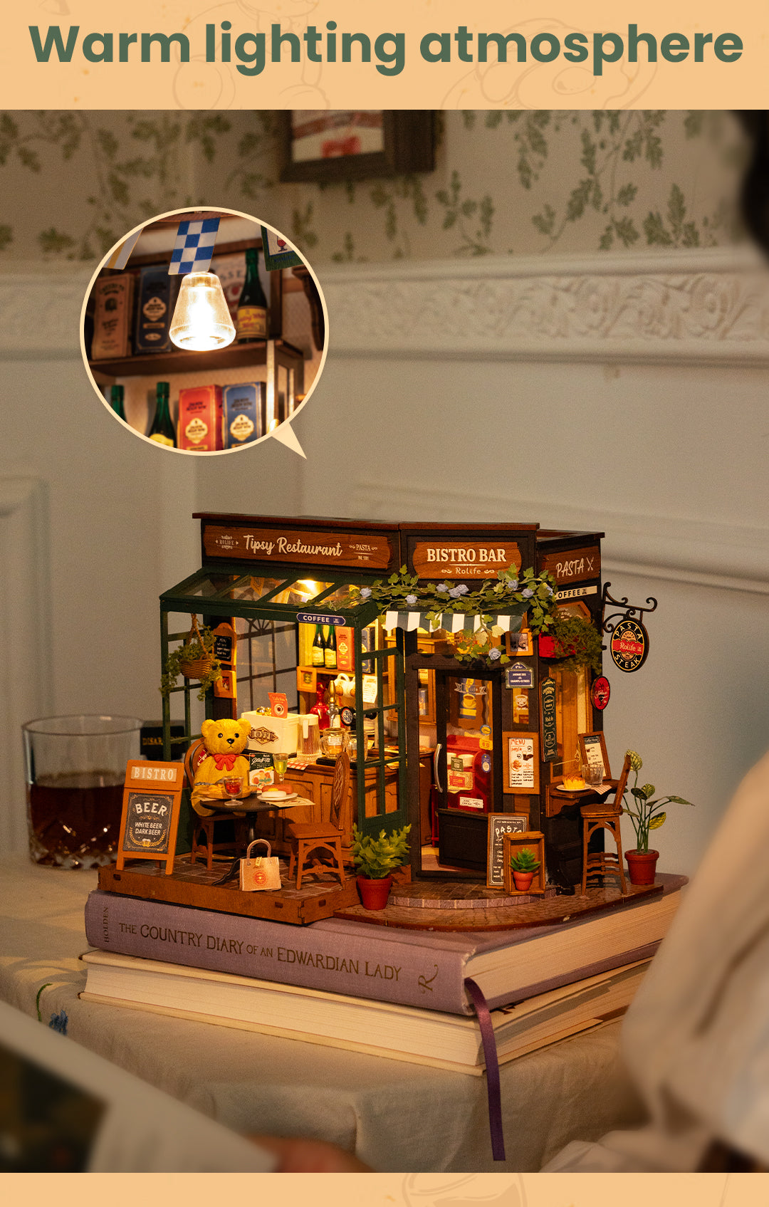 Rolife DIY Miniature House - Tipsy Restaurant DG167 - Mô hình nhà gỗ DIY thu nhỏ - Rolife DG167