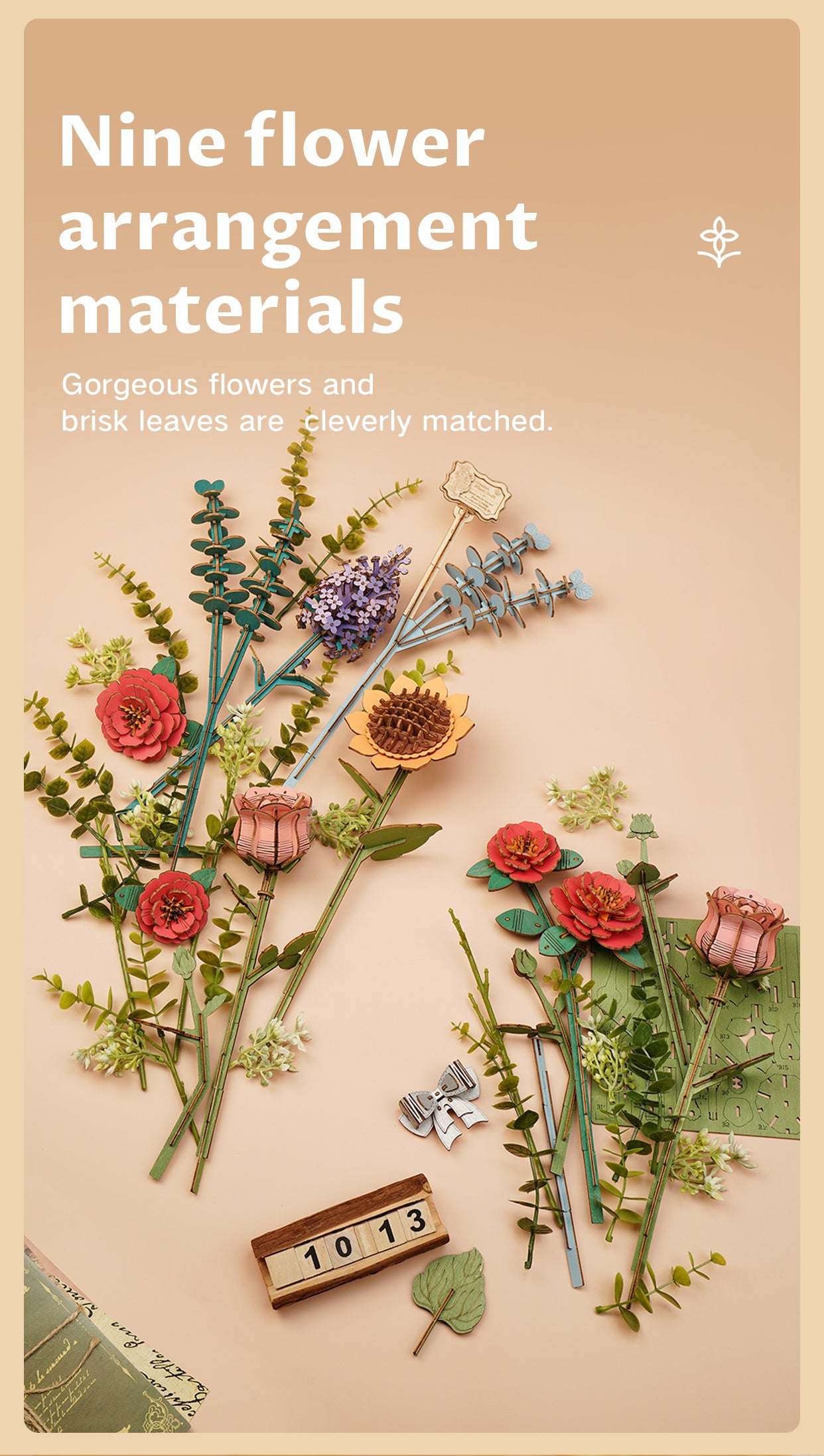 Rowood Wooden Bloom Box DIY 3D Puzzle TW02H - Mô hình lắp ráp gỗ 3D chậu hoa - Robotime Rolife