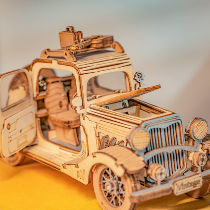 Rolife Modern 3D Wooden Puzzle - Vintage Car TG504 - Mô hình lắp ráp gỗ 3D xe hơi cổ điển - Rolife