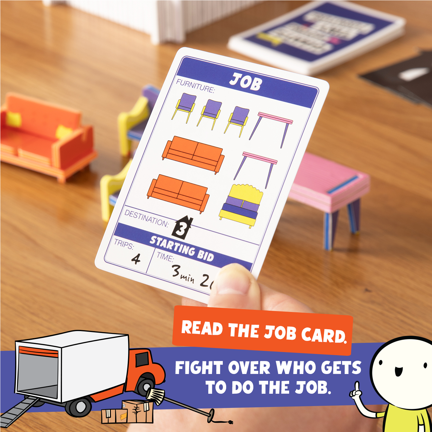 Giants Moving Tiny Furniture - Board game vận chuyển tí hon - Exploding Kittens