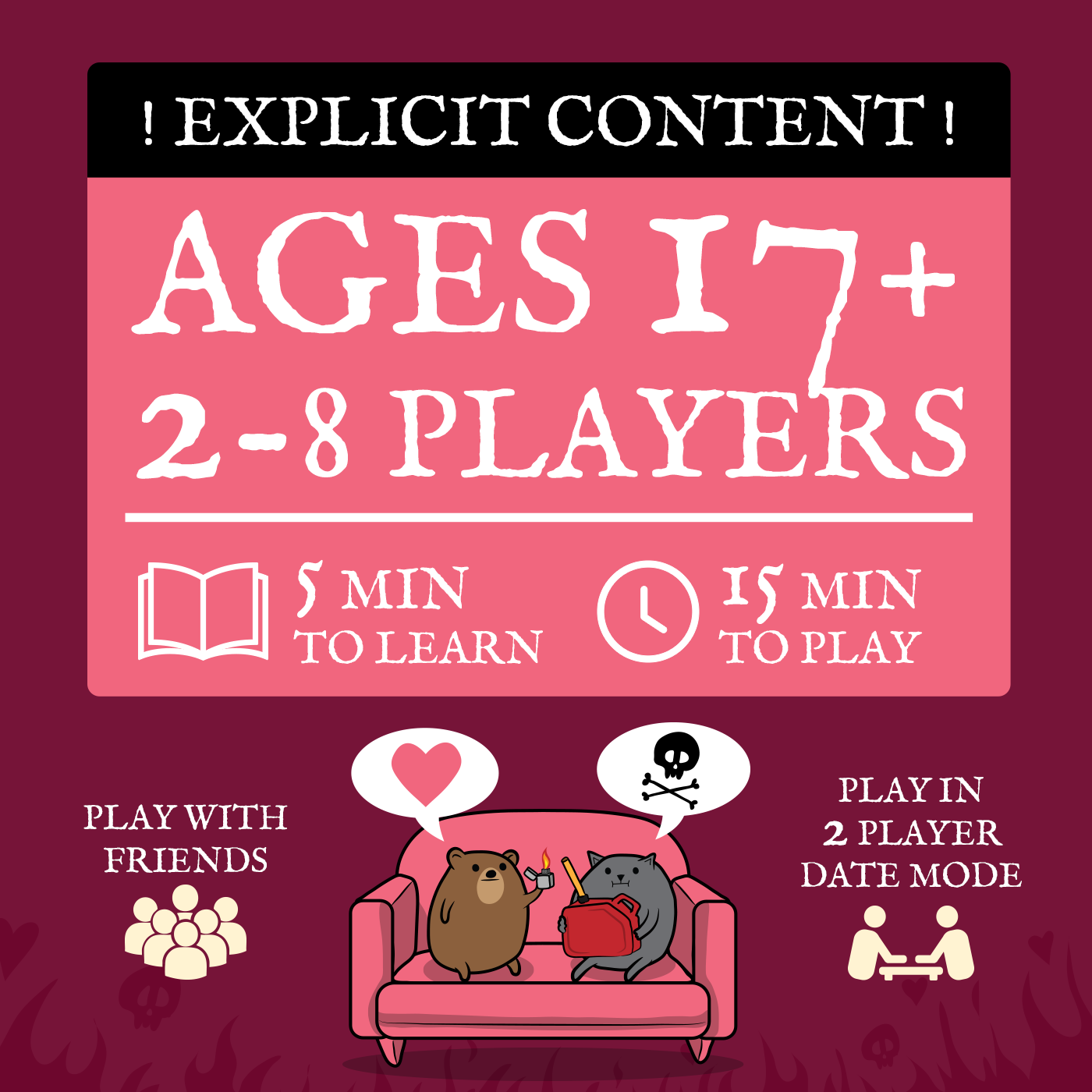 Horrible Couple: Extra Horrible Edition - Trò chơi thẻ bài người lớn - Exploding Kittens