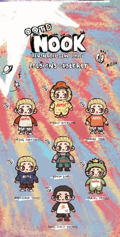 NOOK PLUSH DOLL BLIND BOX - Mô hình Búp bê bông Art Toy - 52TOYS