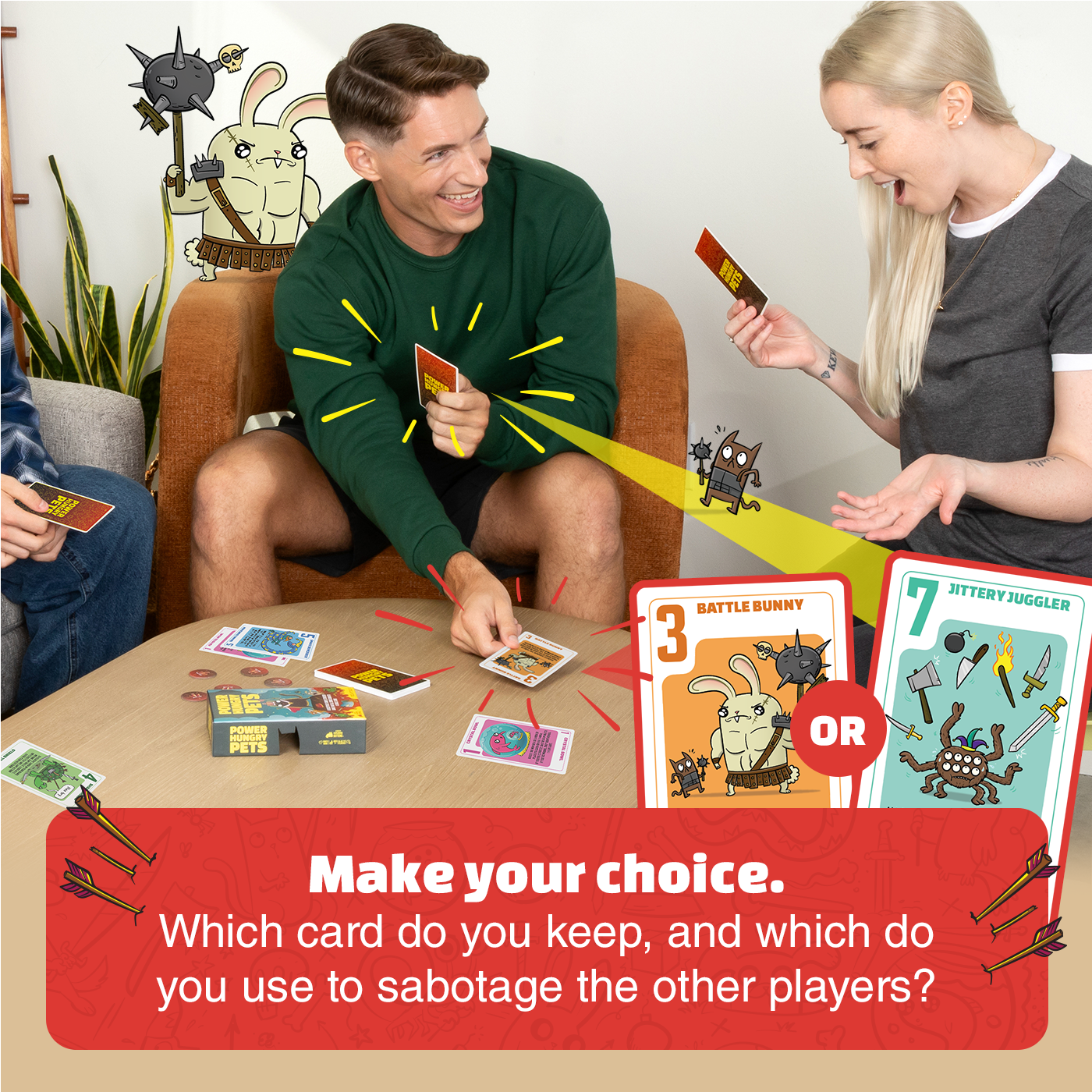 Power Hungry Pets - Trò chơi thẻ bài chiến thuật - Exploding Kittens