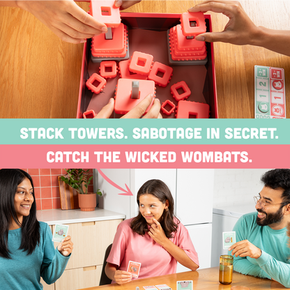 Hand-To-Hand Wombat - Board game tiệc tùng xây tháp bịt mắt - Exploding Kittens