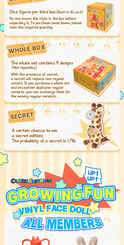 Crayon Shinchan Growing Fun Blind Box - Mô hình Art Toy Blind Box - 52TOYS