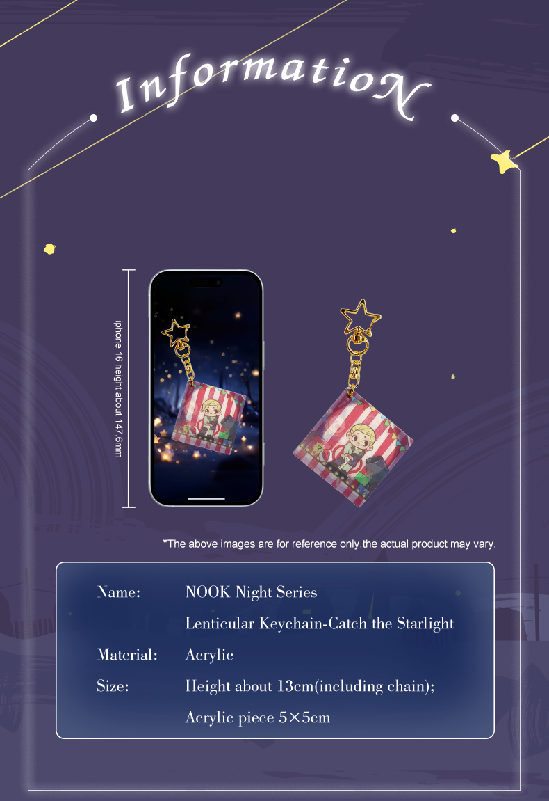 NOOK NIGHT SERIES LENTICULAR KEYCHAIN - NEON ARTIST - Móc khóa 3D Art Toy - 52TOYS