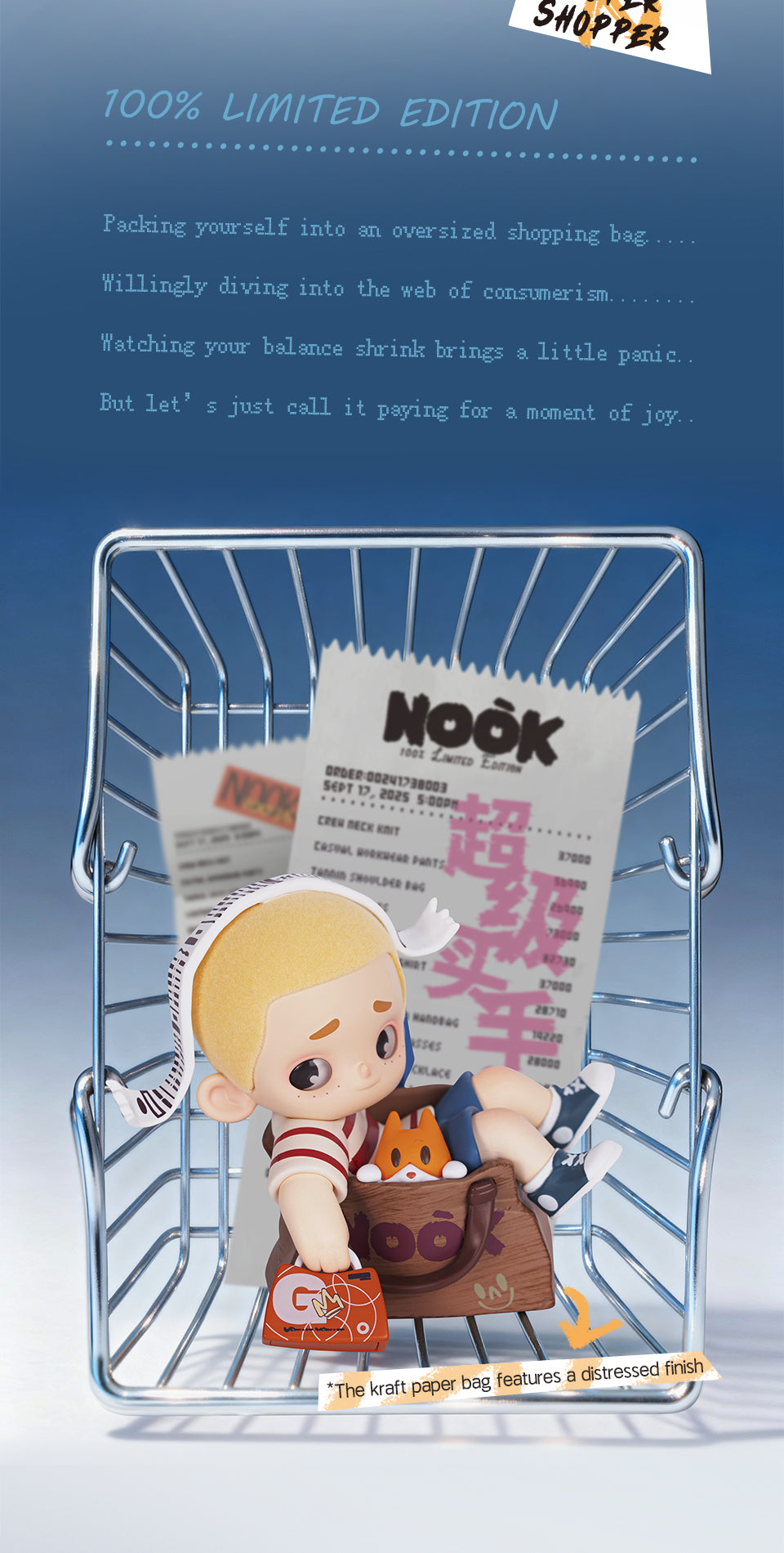 NOOK – SUPER SHOPPER 100% LIMITED EDITION - Mô Hình Art Toy Sưu Tầm - 52TOYS
