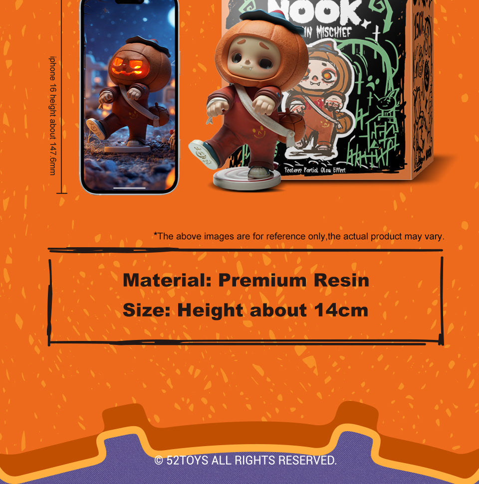 NOOK – PUMPKIN MISCHIEF 150% LIMITED EDITION - Mô hình Art Toy Phiên Bản Giới Hạn - 52TOYS