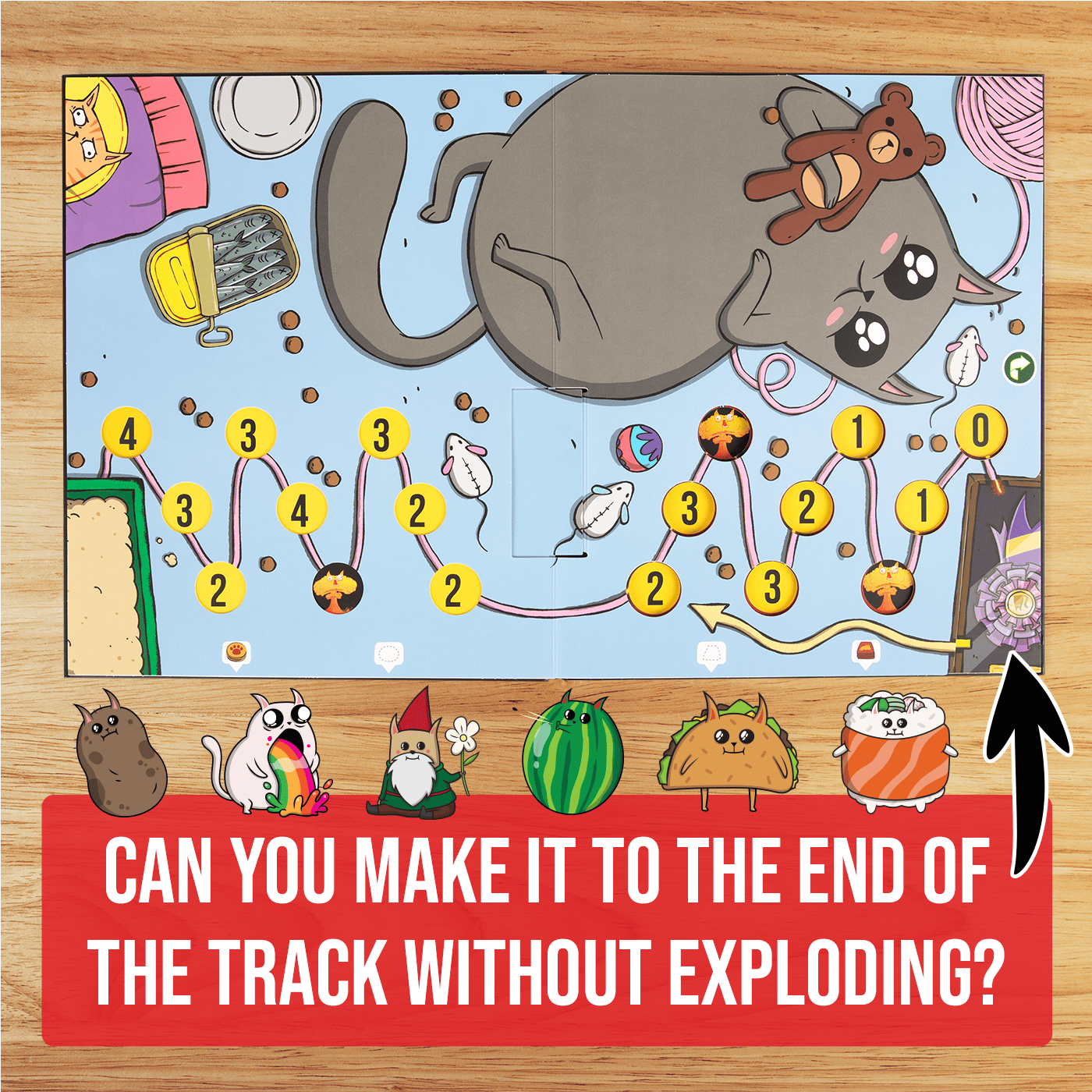 Exploding Kittens: The Board Game - Trò chơi Bàn cờ Mèo Nổ Lật Bảng Pop-up - Exploding Kittens - Hình ảnh bổ sung 5