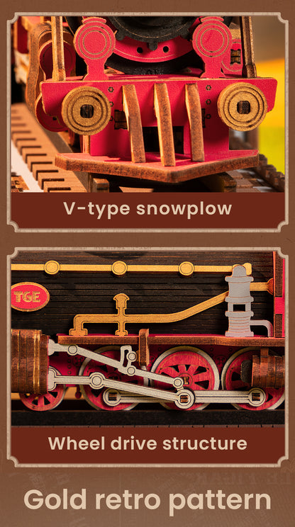 Rolife DIY Book Nook - Century Train TGE01 - Mô hình lắp ráp nhà gỗ Shelf Insert - Rolife