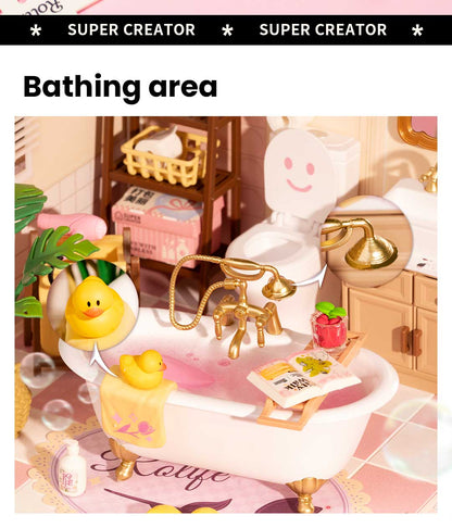Rolife Pop Bubble Bathroom DW014B - Mô hình nhà tắm tí hon - Rolife