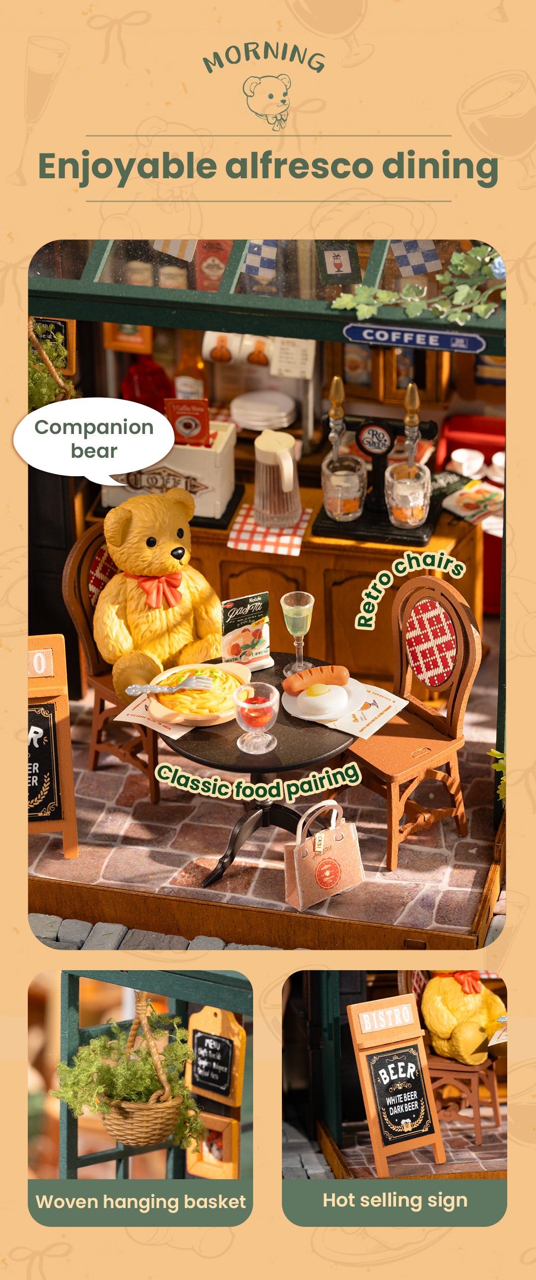 Rolife DIY Miniature House - Tipsy Restaurant DG167 - Mô hình nhà gỗ DIY thu nhỏ - Rolife DG167