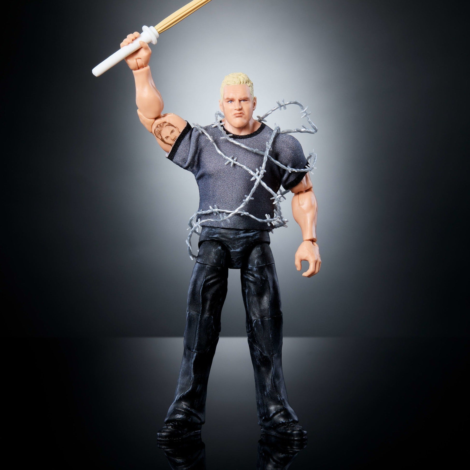 WWE Elite Collection Monday Night War Hardcore Hak Action Figure & Golga Build-A-Figure Parts
