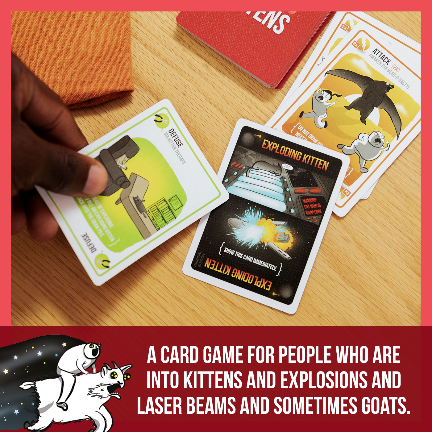 Exploding Kittens: Original Edition (10th Anniversary Tin Edition) - Trò chơi thẻ bài Mèo Nổ (Bản Kỷ Niệm 10 Năm) - Exploding Kittens