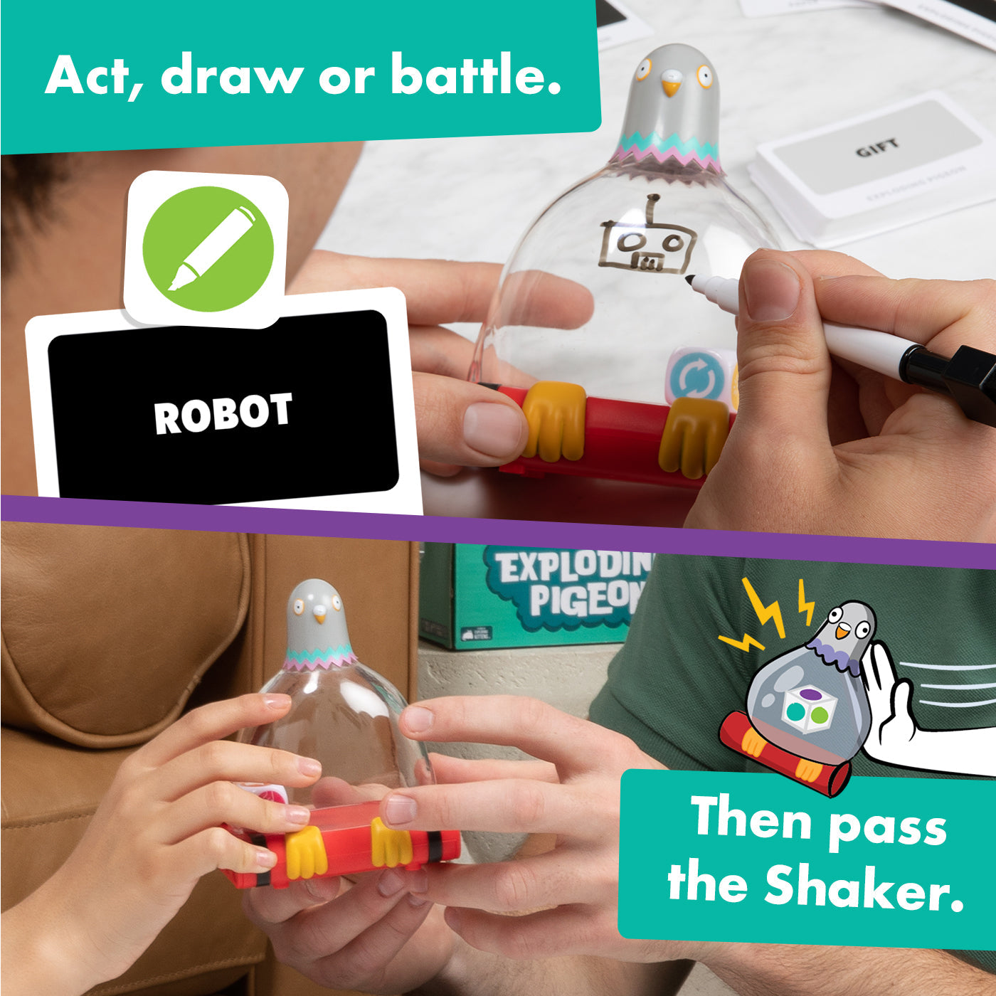 Exploding Pigeon - Trò chơi tiệc tùng bùng nổ - Exploding Kittens