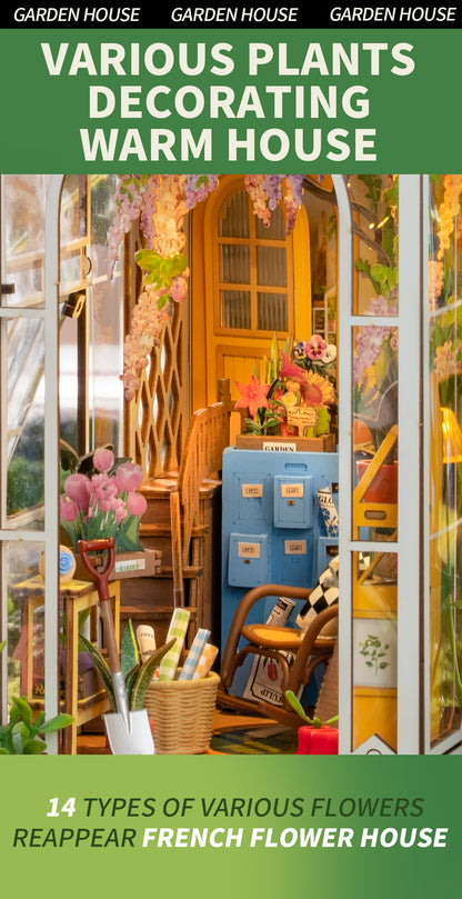 Rolife Book Nook Kit - Holiday Garden House TGB06 - Mô hình nhà gỗ DIY trang trí kệ sách - Rolife