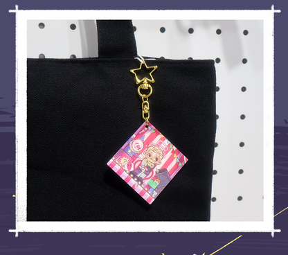 NOOK NIGHT SERIES LENTICULAR KEYCHAIN - NEON ARTIST - Móc khóa 3D Art Toy - 52TOYS