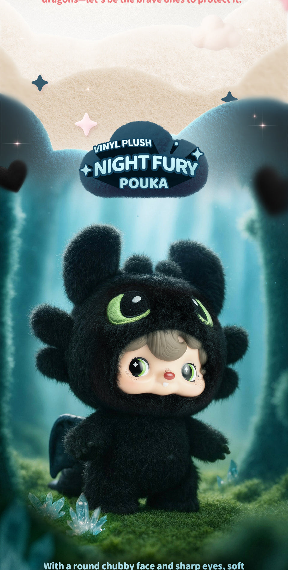 POUKAPOUKA x HOW TO TRAIN YOUR DRAGON - LIGHT FURY, VINYL PLUSH TOY - Thú nhồi bông Vinyl - 52TOYS