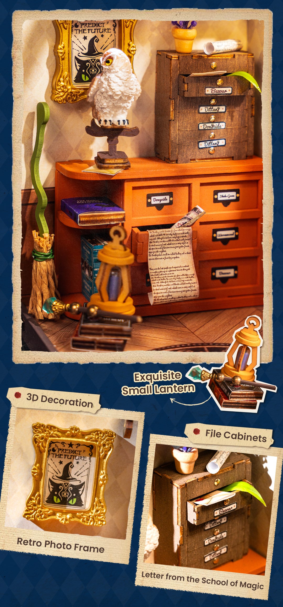 Rolife DIY Miniature House - The Magic Study DG166 - Mô hình nhà gỗ mini phù thủy - Rolife