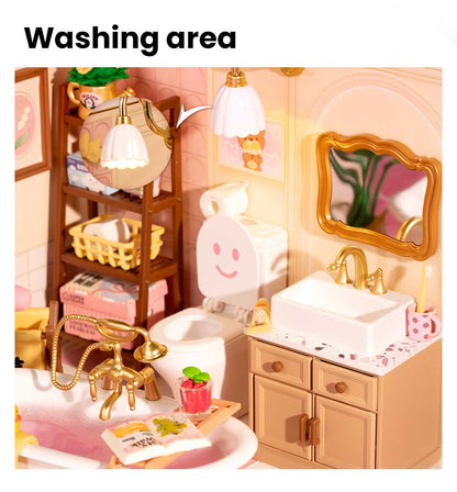 Rolife Pop Bubble Bathroom DW014B - Mô hình nhà tắm tí hon - Rolife