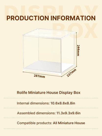 Rolife Miniature House Display Box DF03L - Hộp Trưng Bày Chống Bụi Cho Nhà Gỗ DIY - Rolife