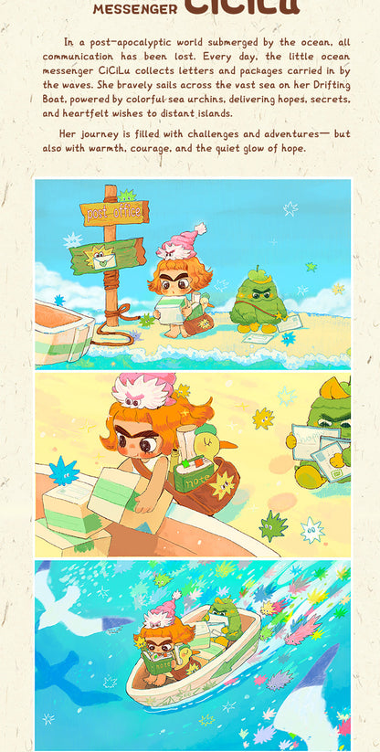 CICILU HUGGY DUCKY PLUSH KEYCHAIN - Móc khóa gấu bông Blind Box - 52TOYS