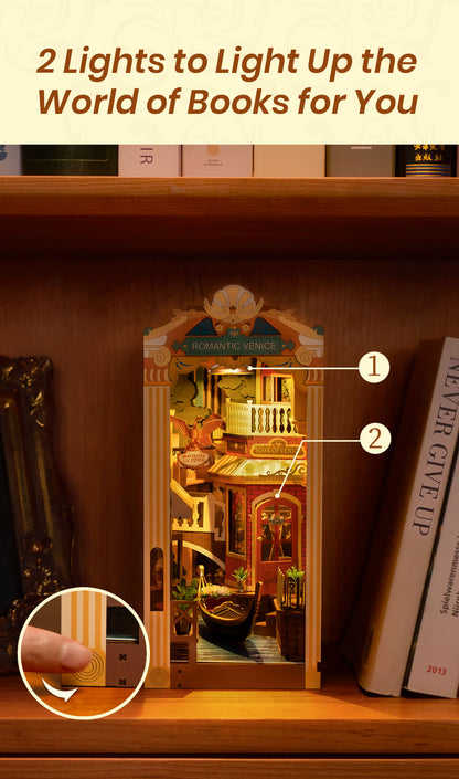Rolife Book Nook Kit - Romantic Venice TGB08 - Mô hình lắp ráp gỗ DIY - Rolife