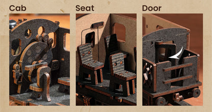 Rolife 3D Wooden Puzzle - Steam Journey TGS01 - Mô hình gỗ 3D đầu tàu hơi nước - Rolife