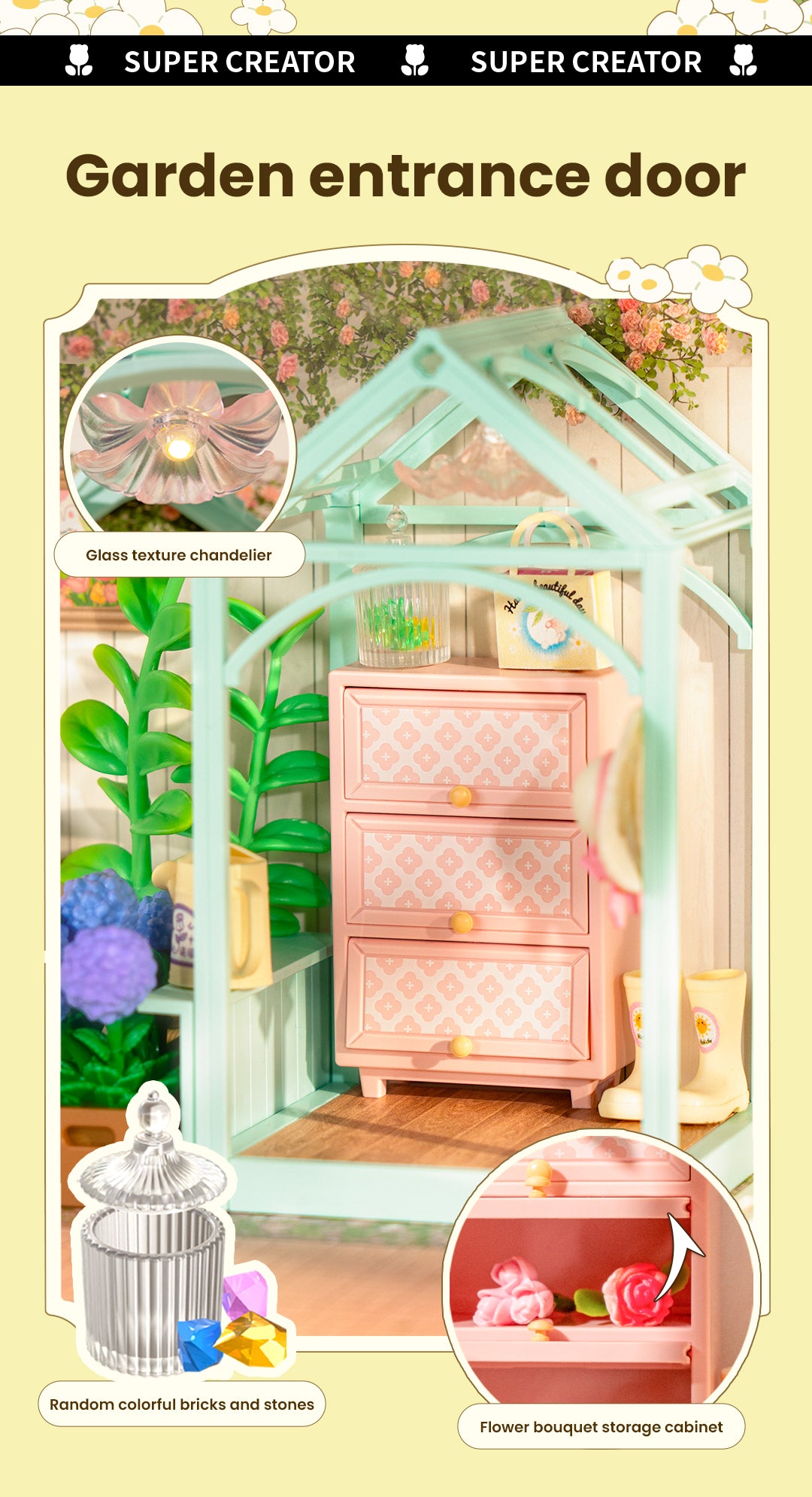 Rolife Blooming Tea Garden DW013B - Mô hình nhà mini lắp ghép nhựa - Super Creator Series