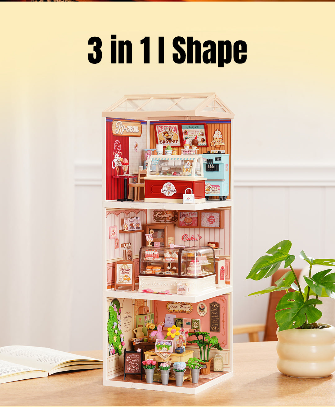 Rolife Super Creator Series - 15 in 1 DIY Miniature House - Mô hình nhà búp bê tí hon - Rolife