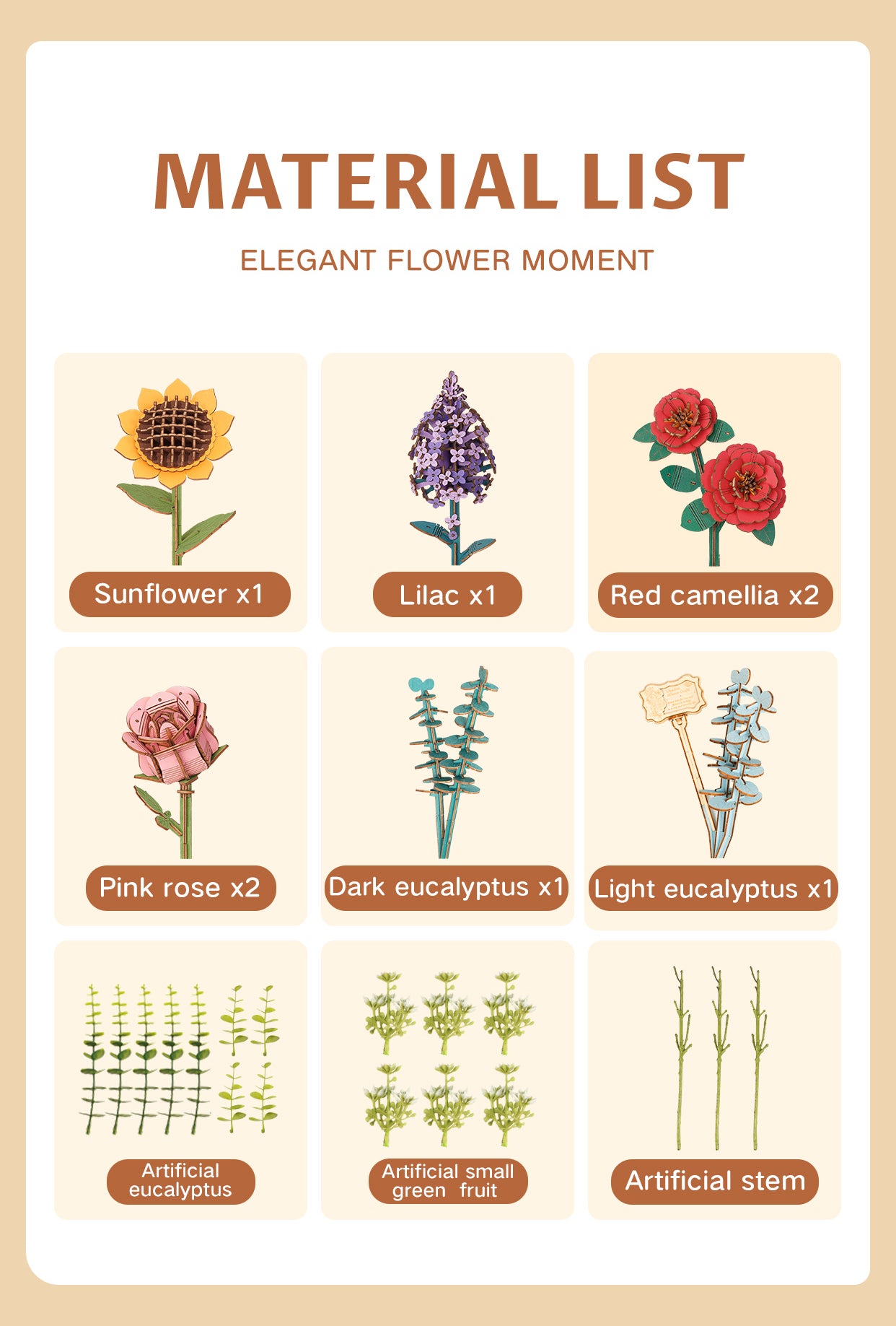 Rowood Wooden Bloom Box DIY 3D Puzzle TW02H - Mô hình lắp ráp gỗ 3D chậu hoa - Robotime Rolife