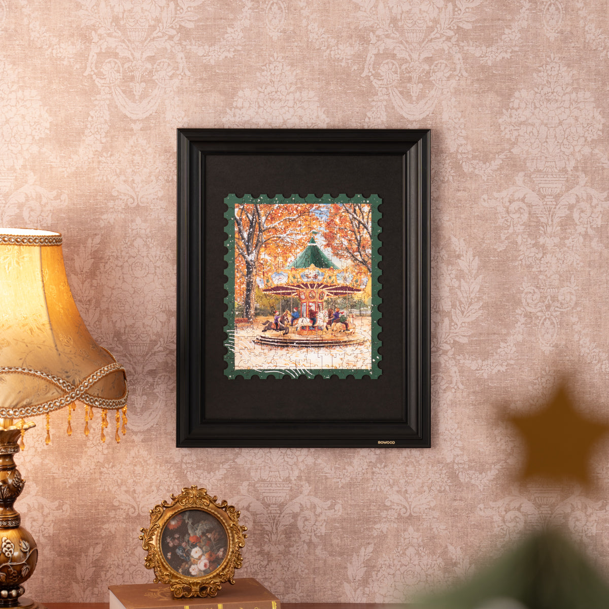 Rowood Golden Autumn Carousel Wooden Jigsaw Puzzle TA008 - Mô hình lắp ráp gỗ 3D Vòng quay ngựa gỗ - Rolife