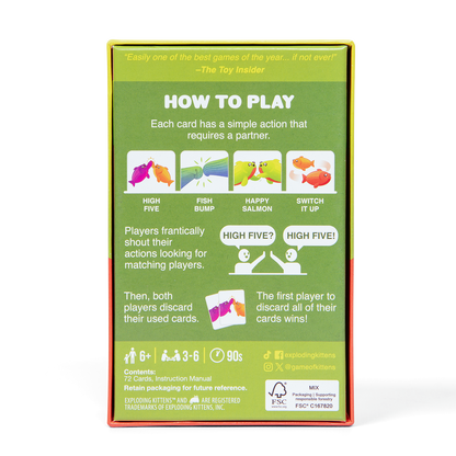 Happy Salmon (Small Version) - Board game thẻ bài tiệc tùng - Exploding Kittens
