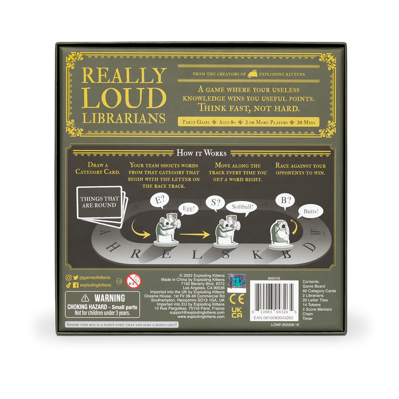 Really Loud Librarians - Board Game Tiệc Tùng Đấu Chữ - Exploding Kittens