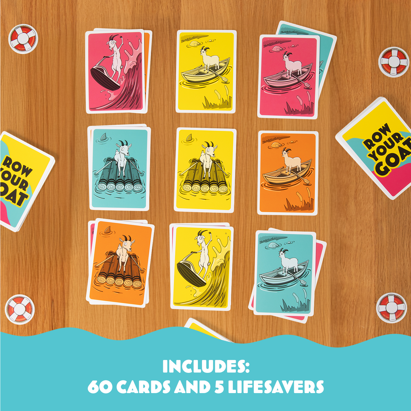 Row Your Goat - Trò chơi thẻ bài phản xạ & tốc độ - Exploding Kittens