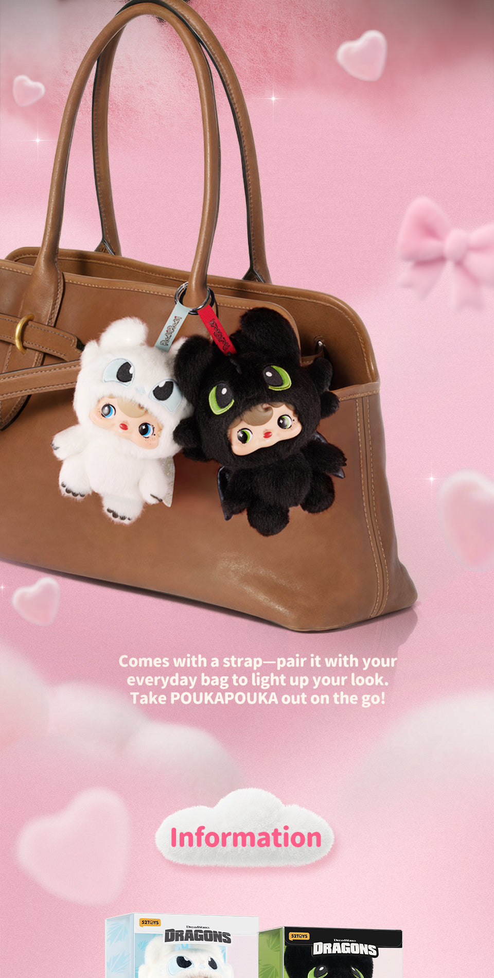 POUKAPOUKA x HOW TO TRAIN YOUR DRAGON - NIGHT FURY - Thú nhồi bông Vinyl (Răng Sún) - 52TOYS